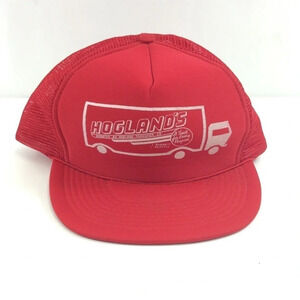 Hogland’s Transfer Co. Red Trucker Hat Unisex Mesh